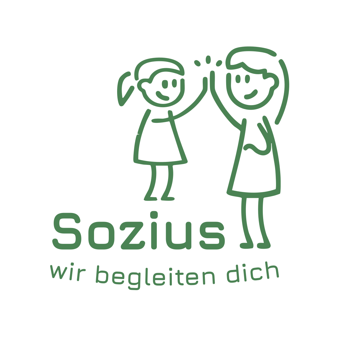 Sozius Logo — Zwei Kinder beim High-Five